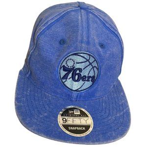 Philadelphia 76ers New Era 9Fifty Snapback Cap NBA OSFM Distressed Blue